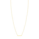 Collier plaqué or barre perlée 45 cm - vue 2