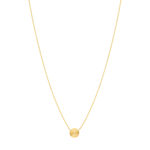 Collier plaqué or soleil strié 45 cm - vue 2