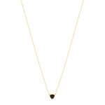 Collier plaqué or triangle onyx 45 cm - vue 2