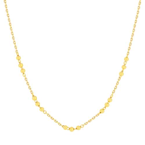 Collier plaqué or boules 45 cm