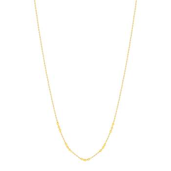 Gold-plated necklace balls 45 cm