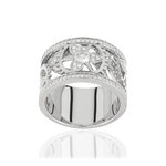 Bague Vesontio or blanc 750 diamants - vue 1