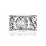 Bague Vesontio or blanc 750 diamants - vue 3