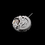 Men's watch open heart automatic gold-plated steel black leather strap - view 5