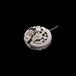 Montre homme squelette automatique acier bracelet cuir bleu - vue 5