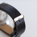 Montre homme squelette automatique acier bracelet cuir noir - vue D5