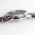 Montre homme squelette automatique acier bracelet cuir noir - vue D6