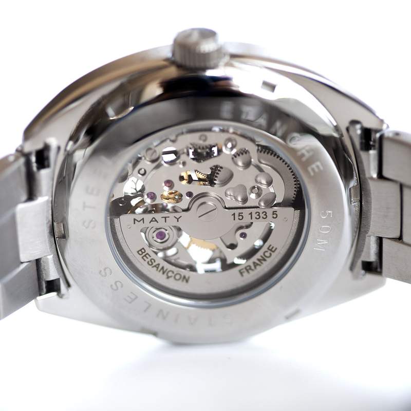 Montre homme squelette automatique acier bracelet acier - vue D2