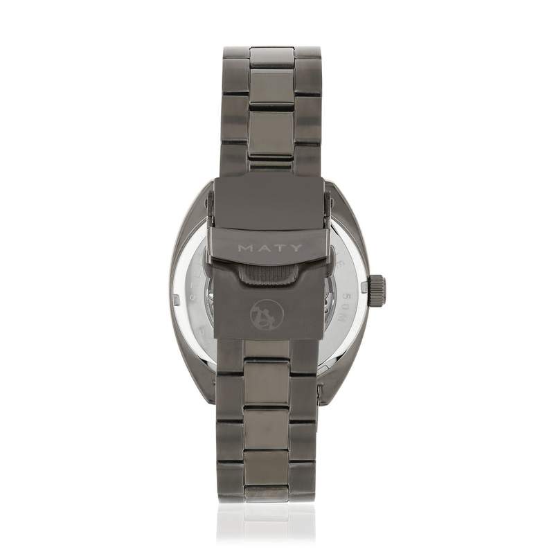 Montre homme squelette automatique acier bracelet acier - vue 6