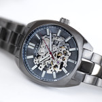 Montre homme squelette automatique acier bracelet acier - vue D3