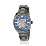 Montre homme squelette automatique acier bracelet acier - vue D1