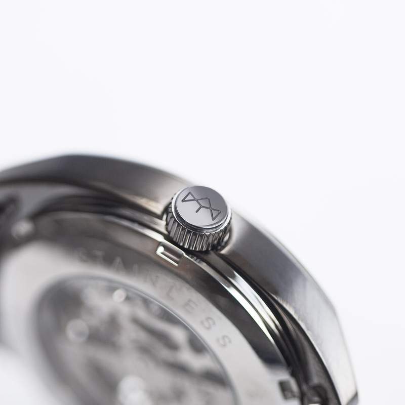 Montre homme squelette automatique acier bracelet acier - vue D6