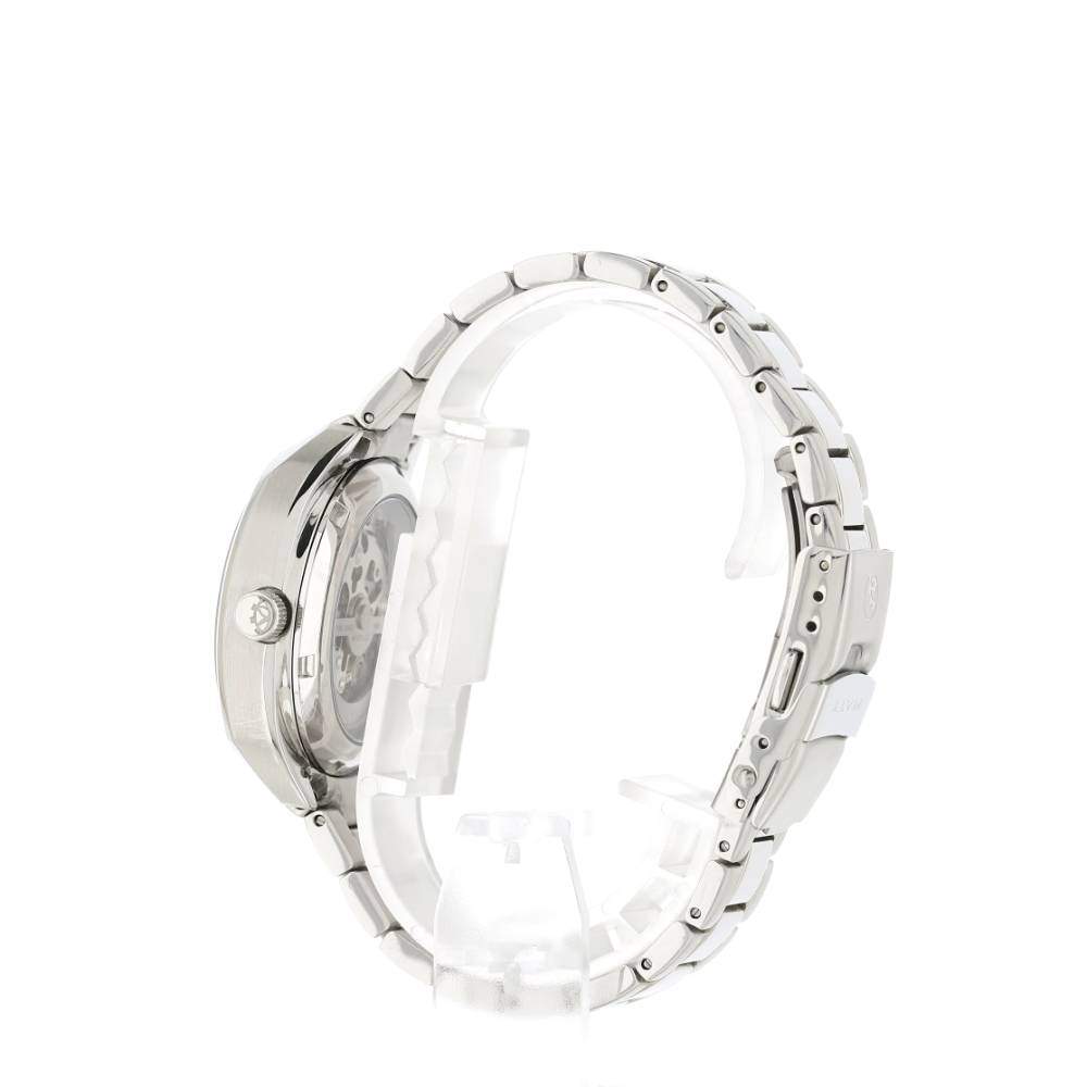 Unisex skelethorloge met automatische opwinding, van staal, met stalen armband - afbeelding 8