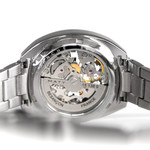 Gecombineerd automatisch stalen skelethorloge met stalen armband - bekijk D2