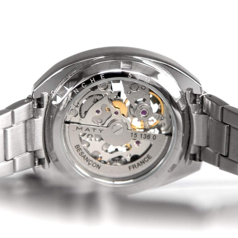 Gecombineerd automatisch stalen skelethorloge met stalen armband - bekijk D2