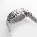Gecombineerd automatisch stalen skelethorloge met stalen armband - zicht D6
