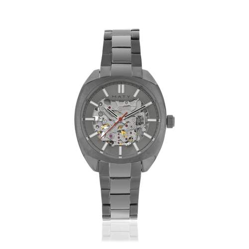 Montre mixte squelette automatique acier bracelet acier