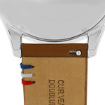 Montre homme acier bracelet cuir marron - vue 6