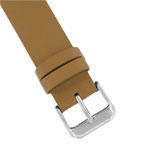 Montre homme acier bracelet cuir marron - vue D1