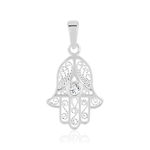 Pendentif main de Fatma argent 925 zirconia - vue 1