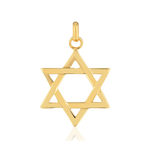 Pendentif etoile de david plaqué or - vue 1