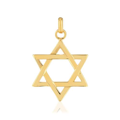 Pendentif etoile de david plaqué or
