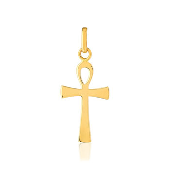 Pendentif croix égyptienne or jaune 375