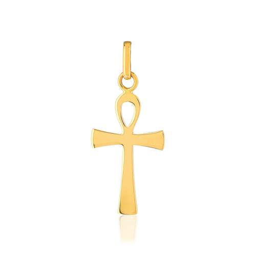 Pendentif croix égyptienne or jaune 375
