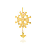 Pendentif croix huguenote or 375 jaune - vue 1