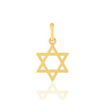 Pendentif étoile de david or jaune 375 - vue 1