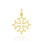 Pendentif croix Occitane or jaune 375 - vue 1