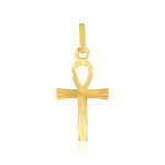 Pendentif croix égyptienne or jaune 750 - vue 1