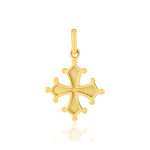 Pendentif croix Occitane or jaune 750 - vue 1