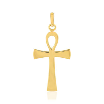 Pendentif croix egyptienne or jaune 750