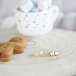 Boucles d'oreilles or jaune 375 zirconias oiseau - vue D3