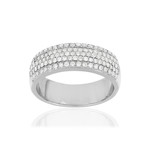 Bague argent 925 zirconias - vue 1