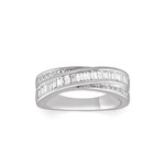 Bague argent 925 zirconias - vue 1