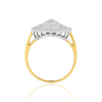 Bague argent 925 doré zirconias