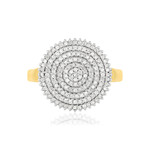 Bague argent 925 doré zirconias - vue 3