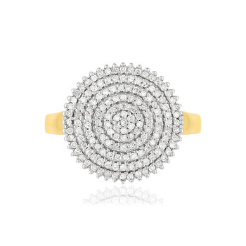 Bague argent 925 doré zirconias