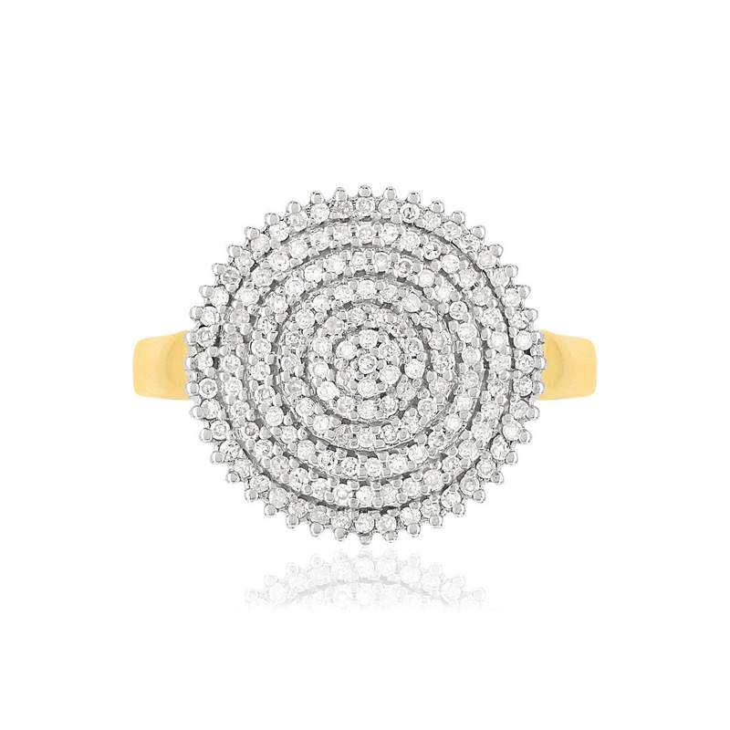 Bague argent 925 doré zirconias - vue 3