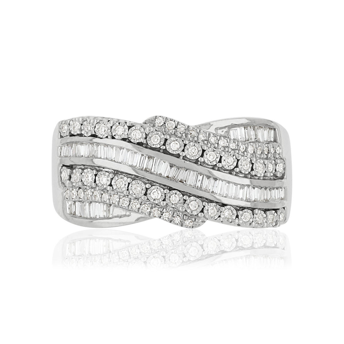 Ring silver 925 zirconias - view 3