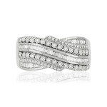 Bague argent 925 zirconias - vue 3