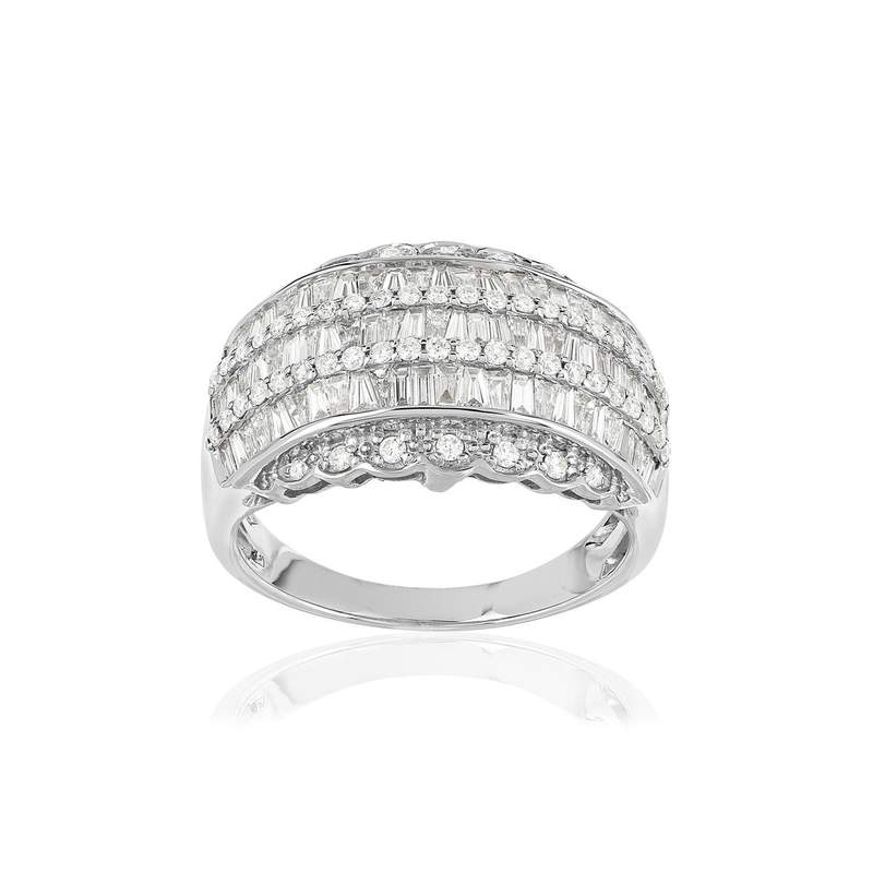 Bague argent 925 zirconias - vue 1