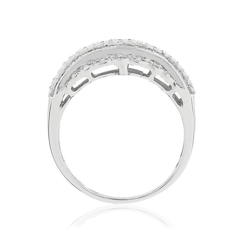 Bague argent 925 zirconias - vue 2