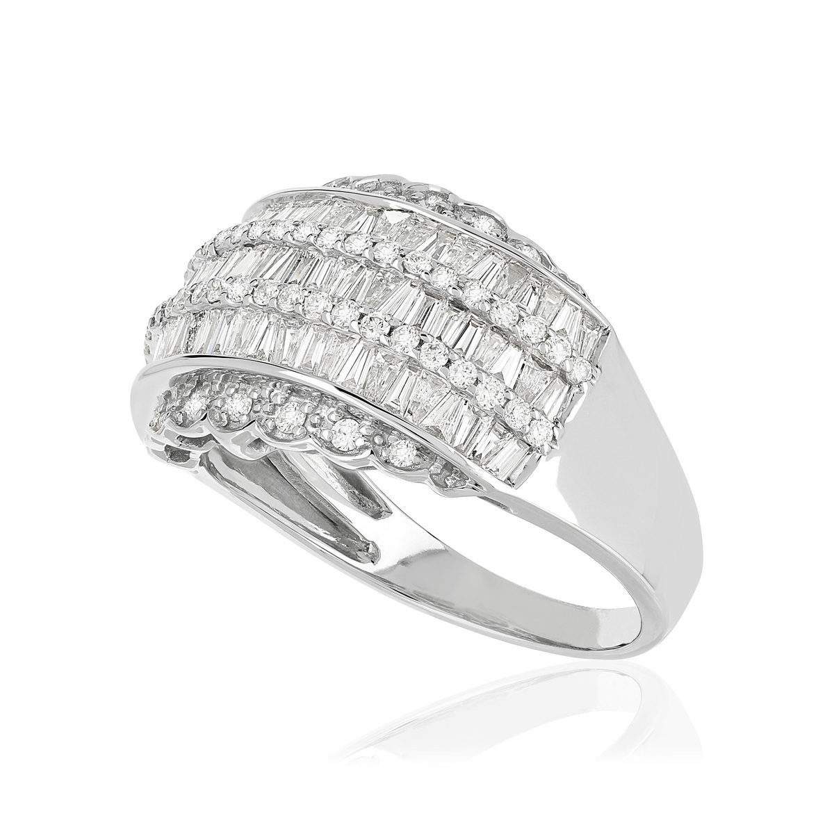 Silver ring 925 zirconias - view D1