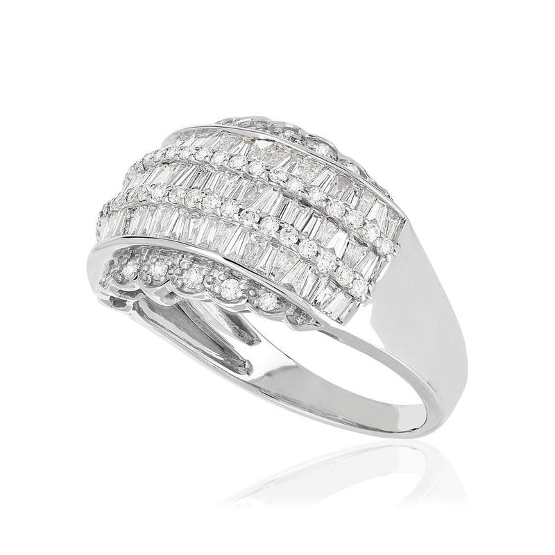 Bague argent 925 zirconias - vue D1