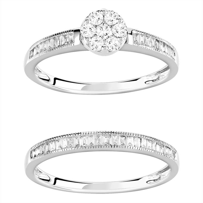 Bague argent 925 zirconias - vue D1