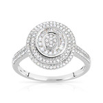 Bague argent 925 zirconias - vue 1