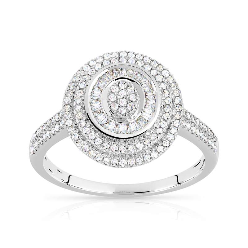 Bague argent 925 zirconias - vue 1